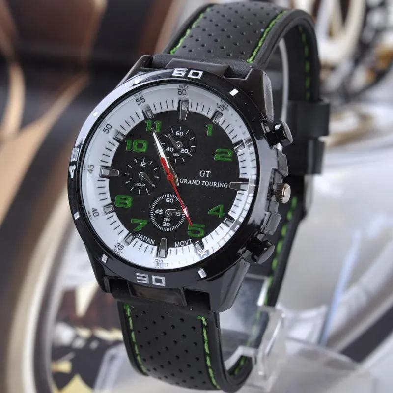 Casual Quartz watch men Military Watches GT sport Wristwatch Silicone Clock Fashion Hours