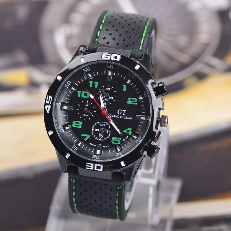 Casual Quartz watch men Military Watches GT sport Wristwatch Silicone Clock Fashion Hours