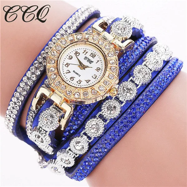 CCQ Fashion Women Watches Watched Relogio Feminino Luxury Women Full Crystal Wrist Watch Quartz Watch Relojes Mujer Gift C46