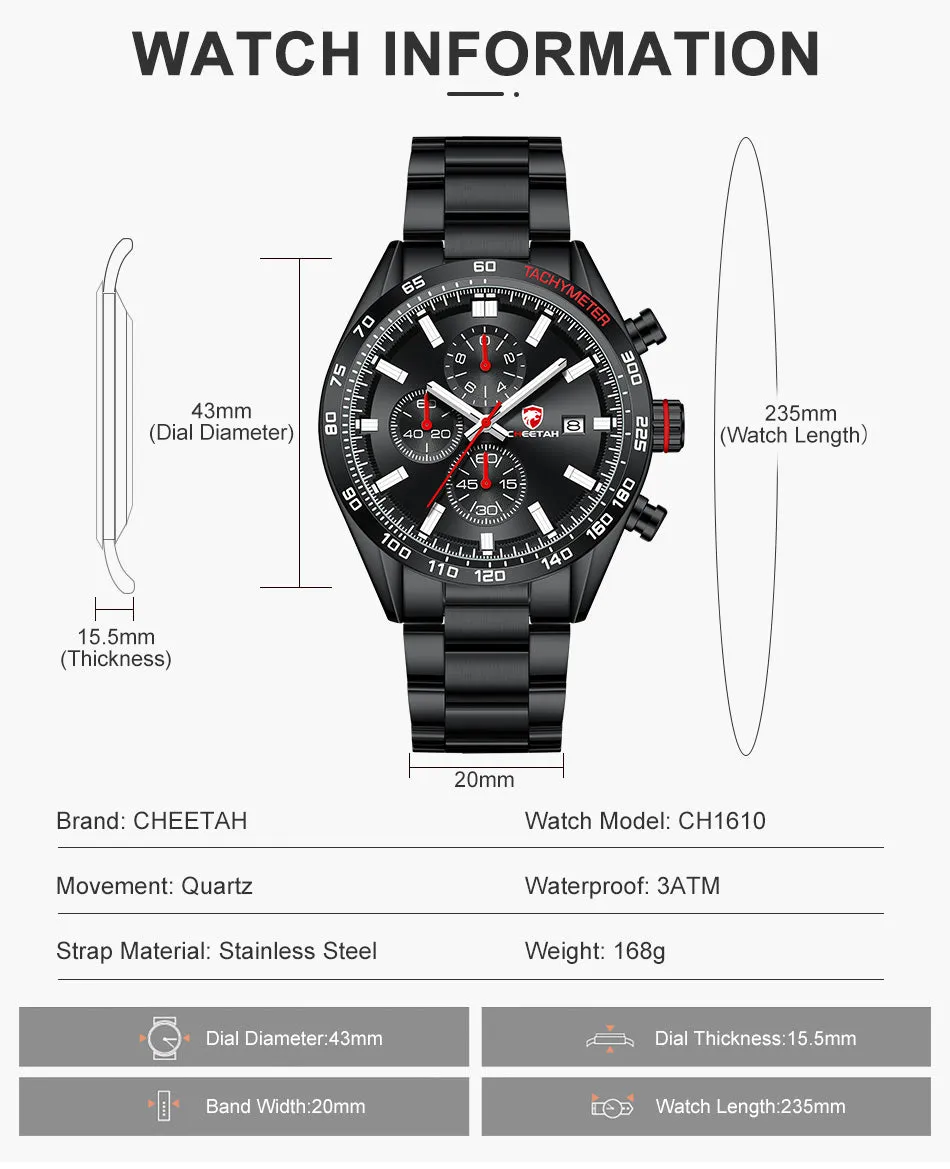 CHEETAH CH1610 PRIMA - Men's Superior Fashion Watch