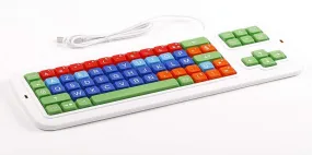 Clevy Color Coded French Computer Keyboard with Uppercase White Lettering - 102688