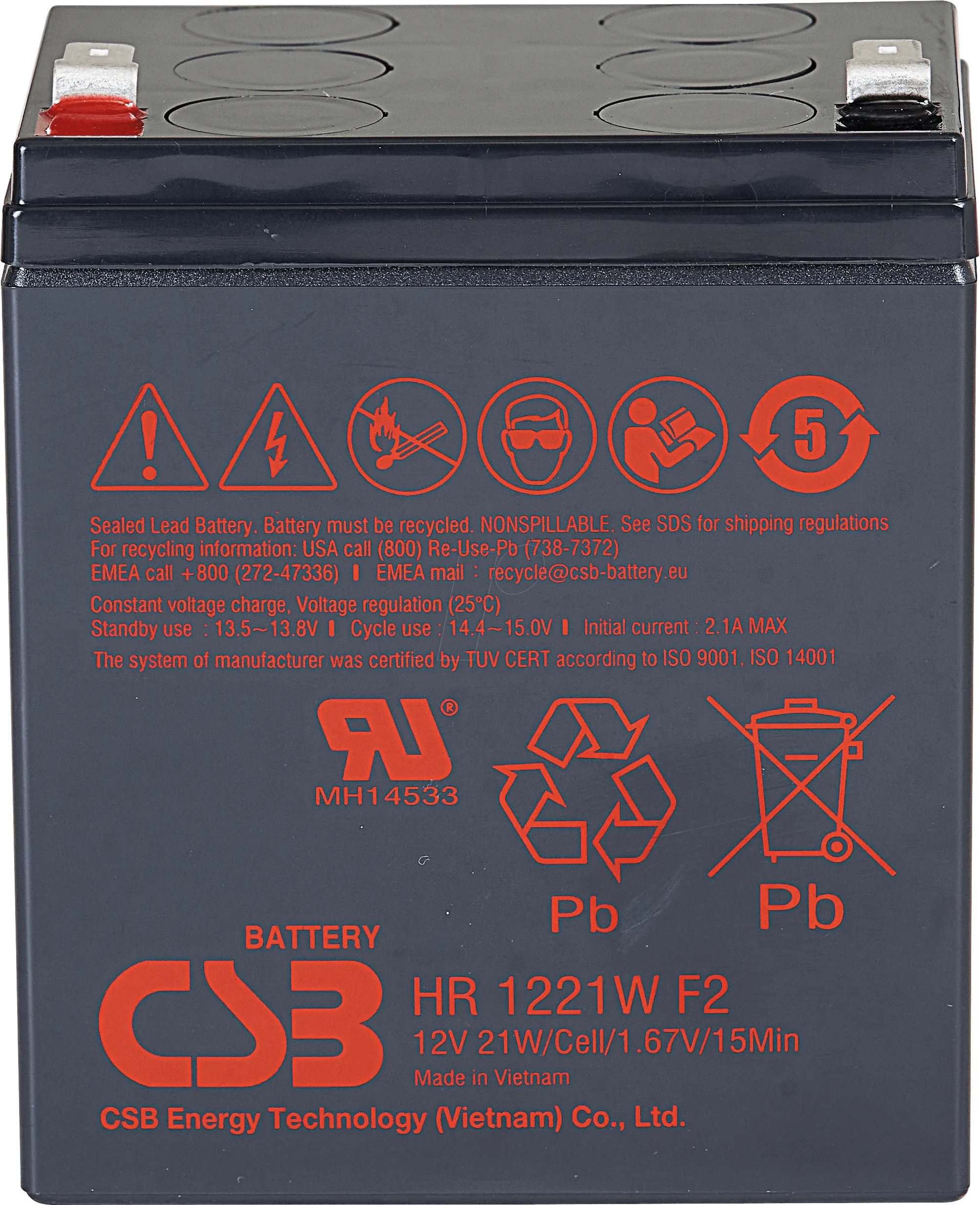 COMPAQ R3000 UPS Batteries - HR1221W (x10) HR1221WF2X10-COMPAQ-R3000