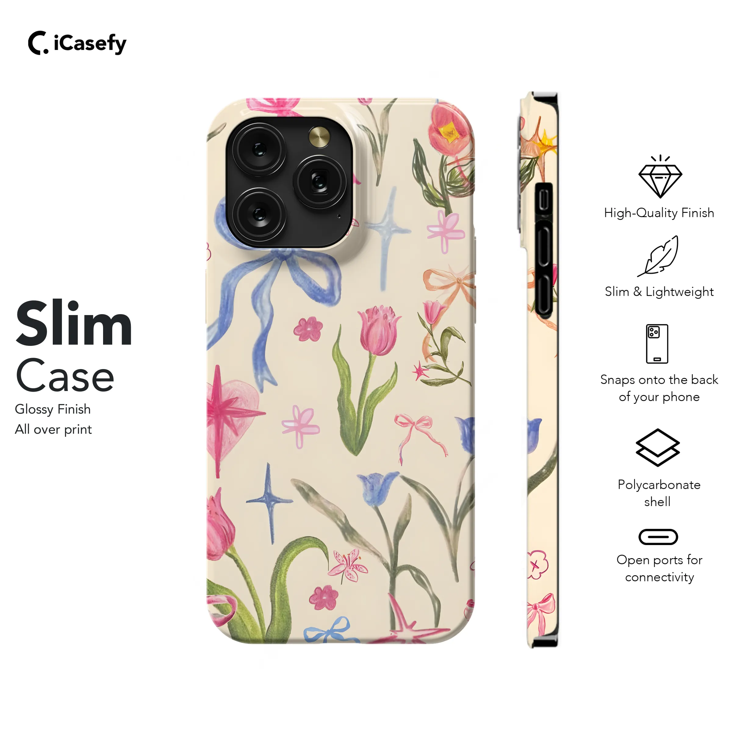 Coquette Bow Flowers Vibe Phone Case iPhone Samsung Cover Pixel 1966