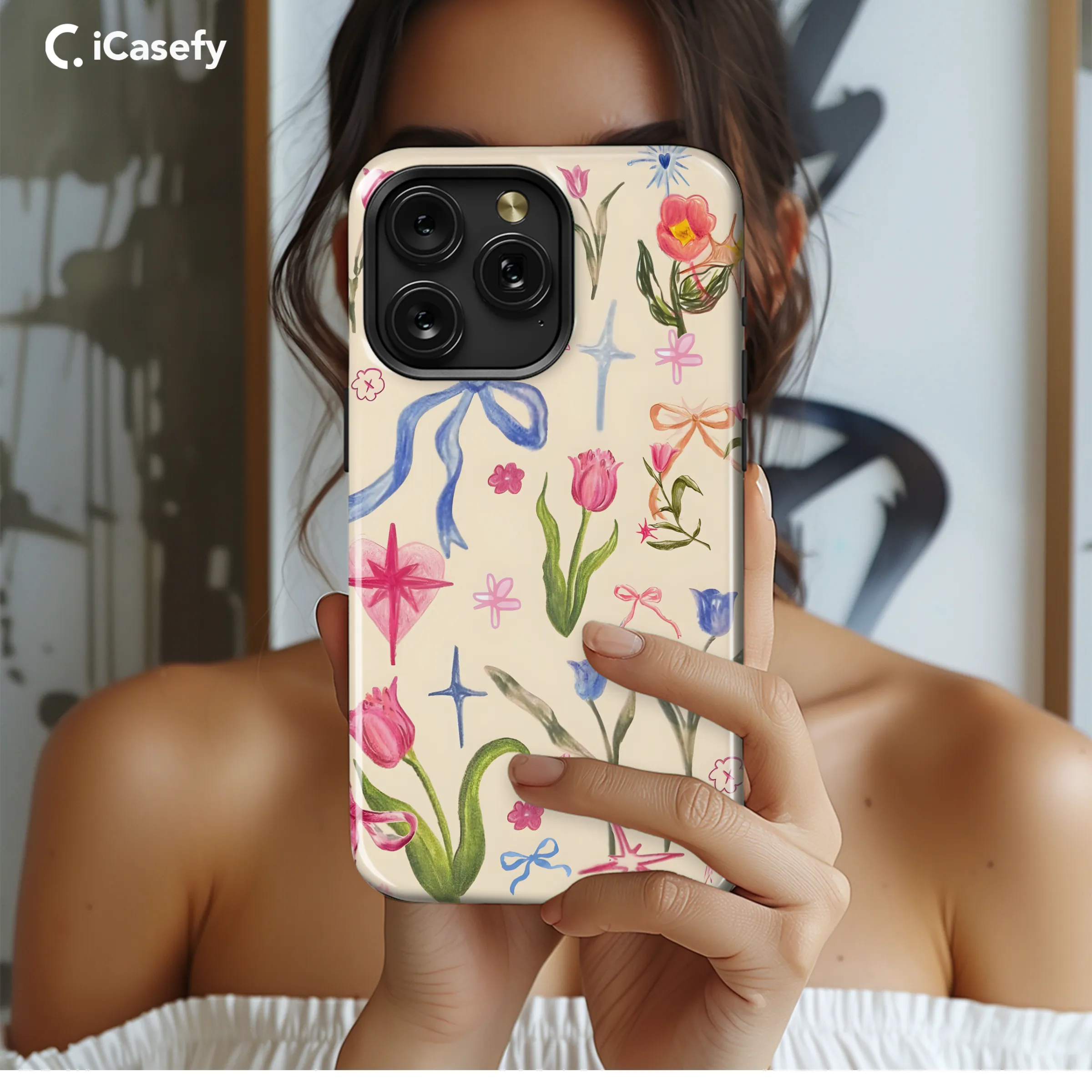 Coquette Bow Flowers Vibe Phone Case iPhone Samsung Cover Pixel 1966