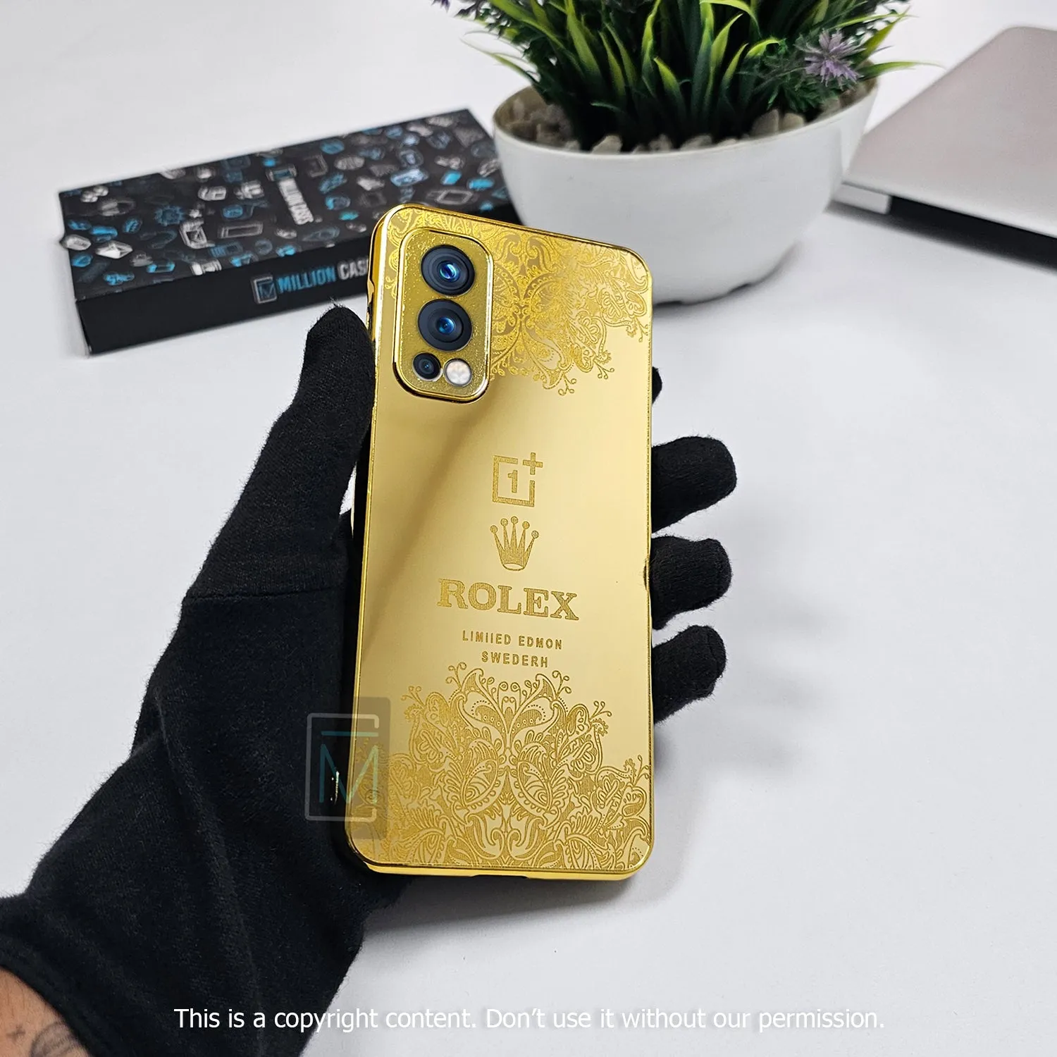 Crafted Gold Rolex Luxurious Camera Protective Case - OnePlus