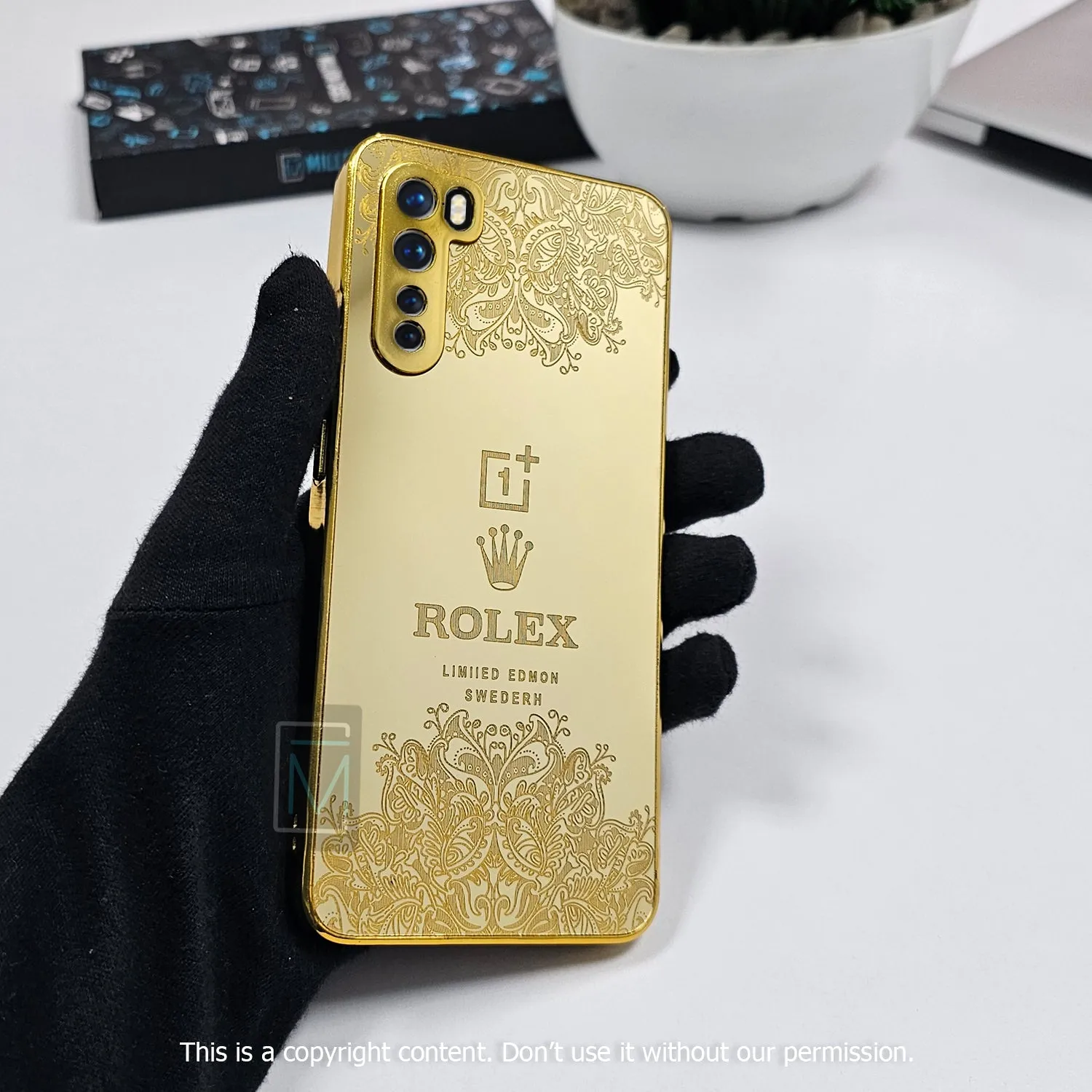 Crafted Gold Rolex Luxurious Camera Protective Case - OnePlus