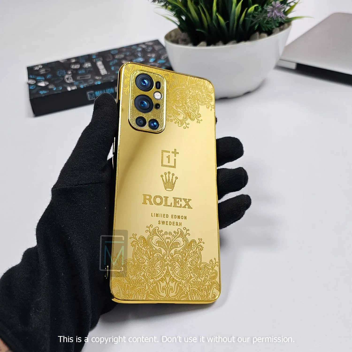 Crafted Gold Rolex Luxurious Camera Protective Case - OnePlus