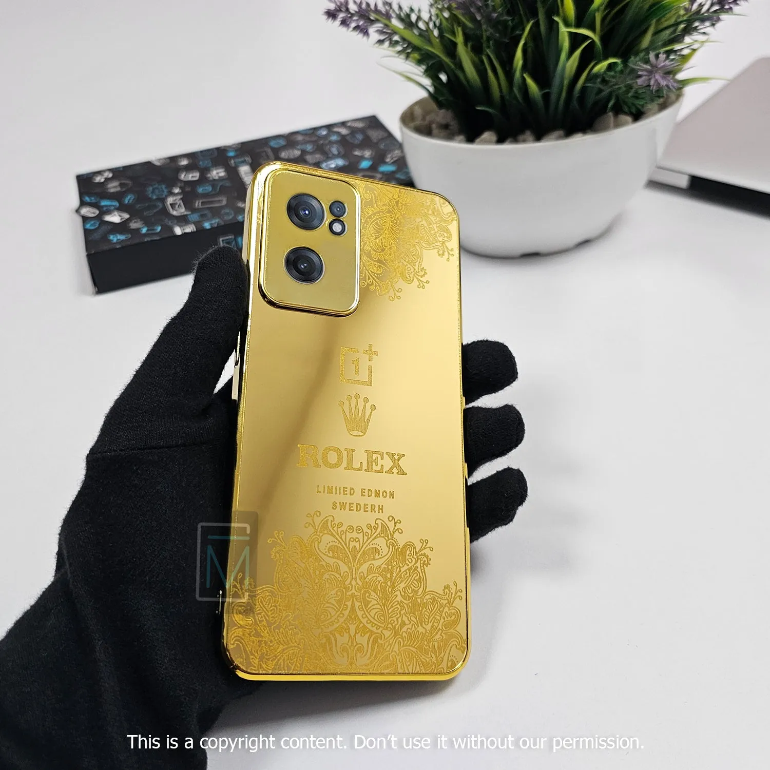 Crafted Gold Rolex Luxurious Camera Protective Case - OnePlus