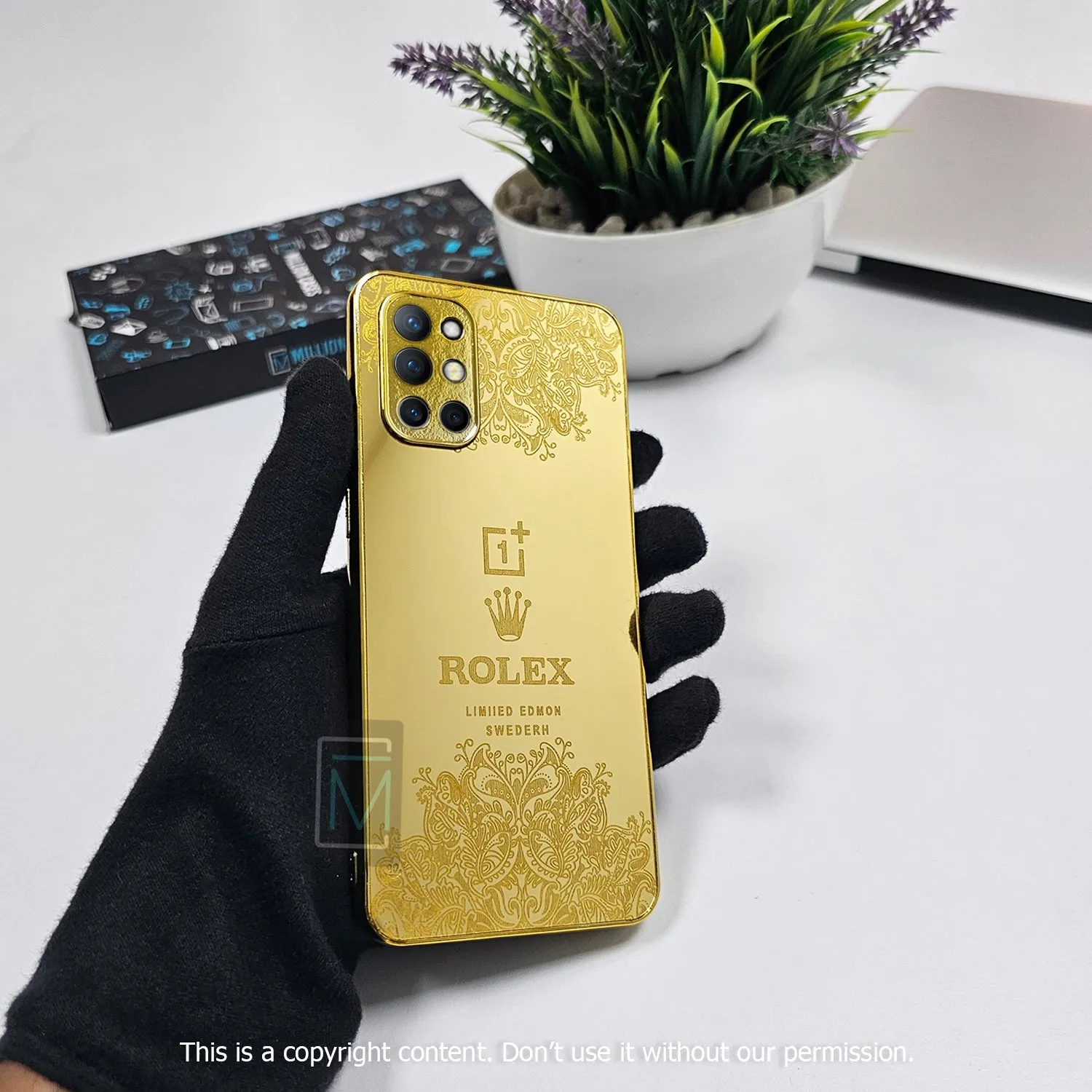 Crafted Gold Rolex Luxurious Camera Protective Case - OnePlus