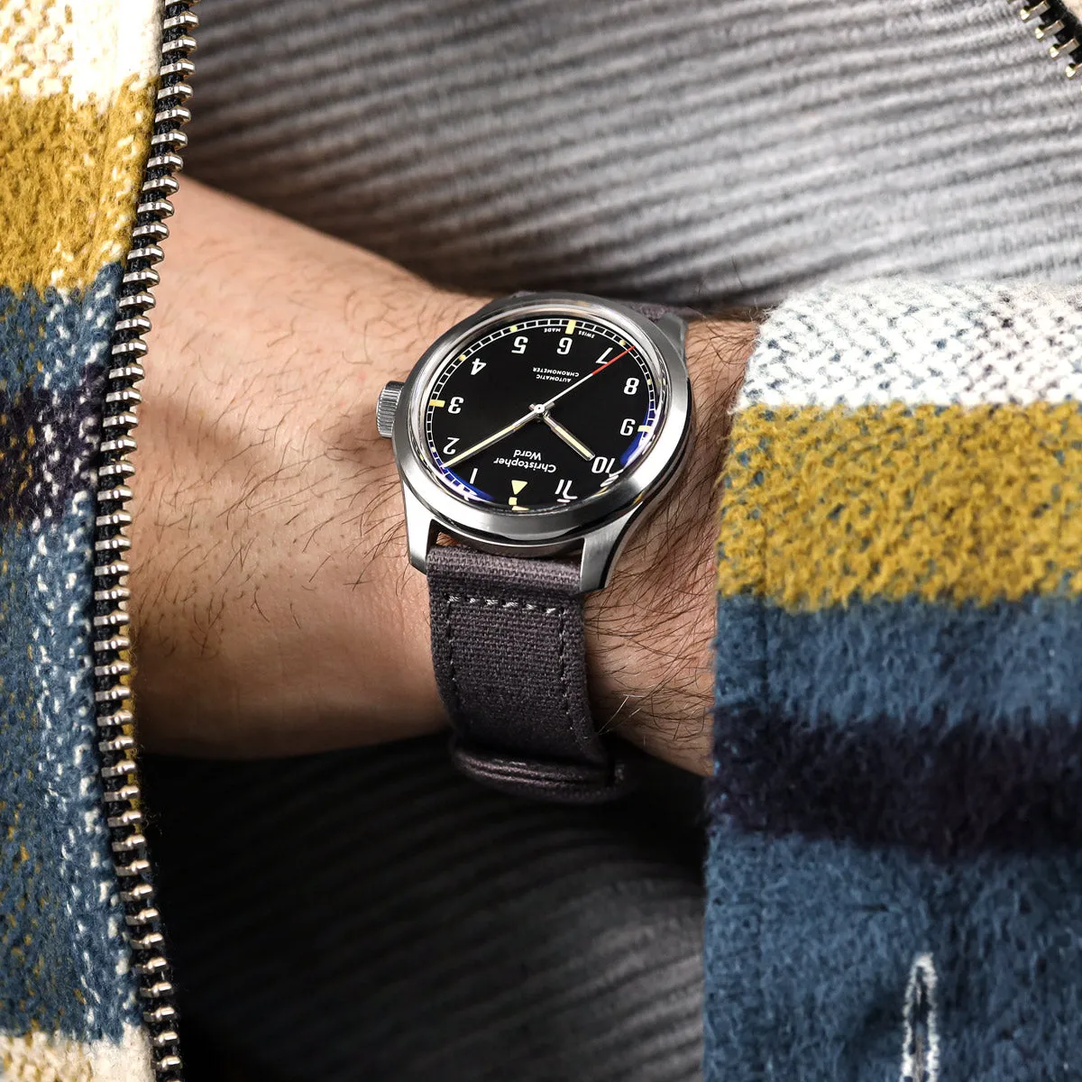 Croyde Canvas Watch Strap - Admiralty Grey