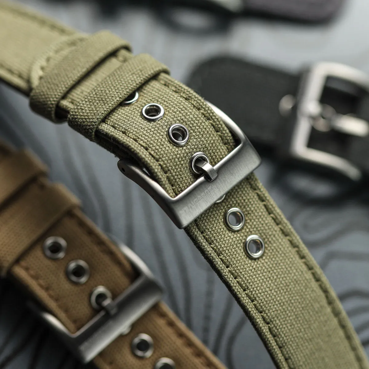 Croyde Canvas Watch Strap - Admiralty Grey