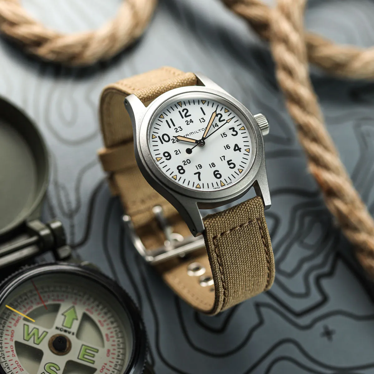 Croyde Canvas Watch Strap - Admiralty Grey