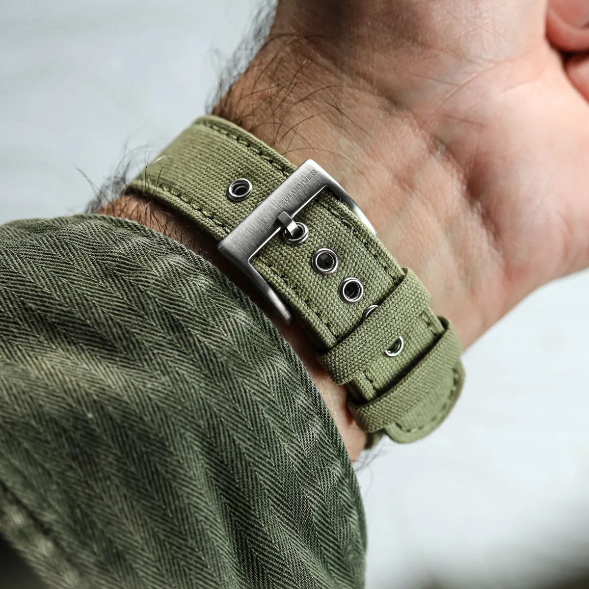 Croyde Canvas Watch Strap - Admiralty Grey