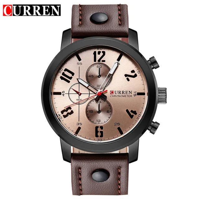 CURREN Luxury Casual Men Watches Analog Military Sports Watch Quartz Male Wristwatches Relogio Masculino Montre Homme 8192