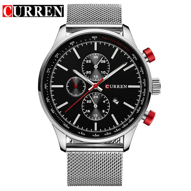 CURREN Men's Watches Fashion&Casual Full  Sports Watches Relogio Masculino Men's Business relojes Quartz watch 8227