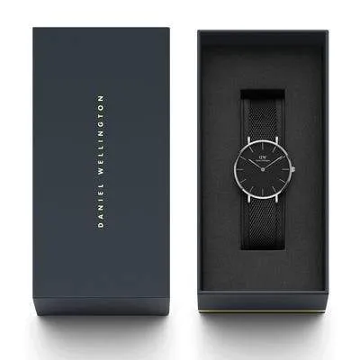 Daniel Wellington Petite Ashfield Silver Black Watch 32mm