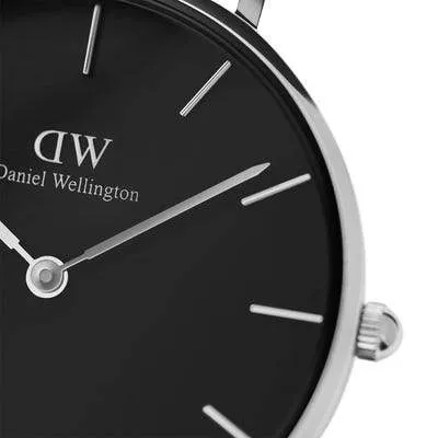 Daniel Wellington Petite Ashfield Silver Black Watch 32mm