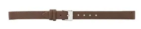 Dark Brown Flat Stitch Leather Watch Band 10mm 175862