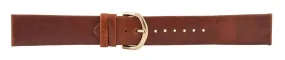 Dark Brown Smooth Leather Watch Band 20mm 105714