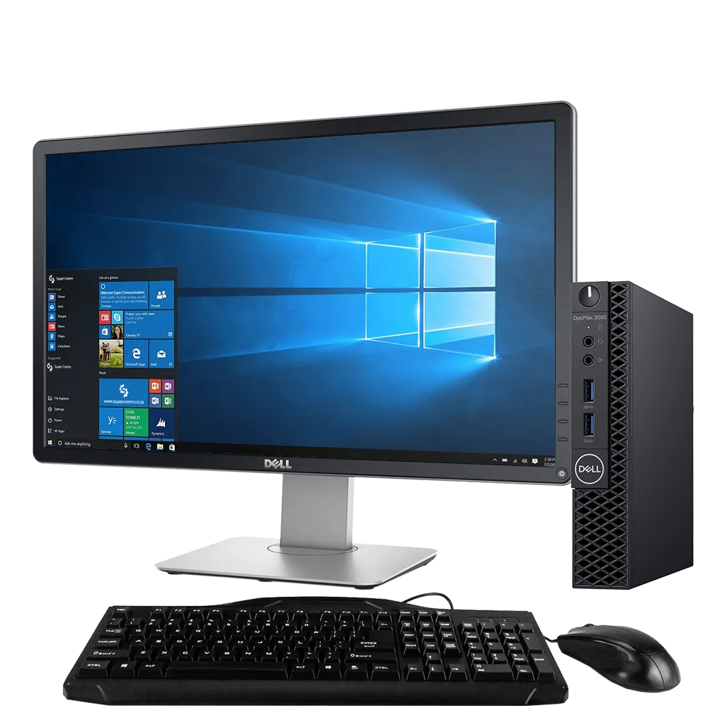 Dell OptiPlex 3060 Intel i5, 8th Gen Micro Desktop with 20" Monitor