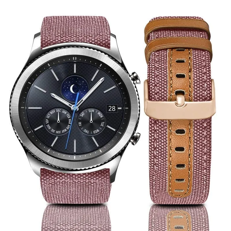 Denim & Leather Watch Straps Compatible with the Huawei 20mm Range