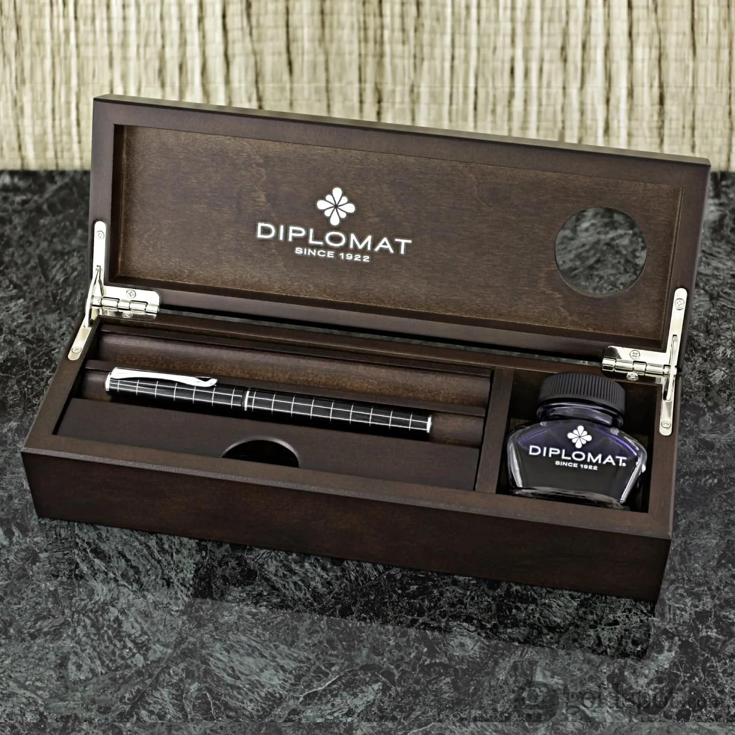 Diplomat Wooden Desk Case with Ink in Wenge