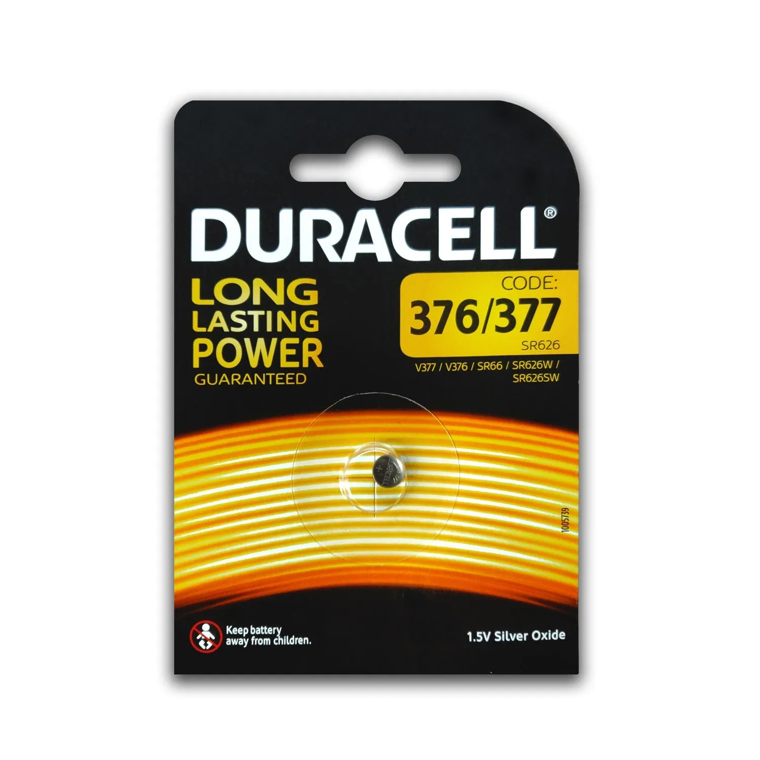 Duracell 377/376 Watch Batteries SR626SW Battery Silver Oxide 1.5V Coin Cell