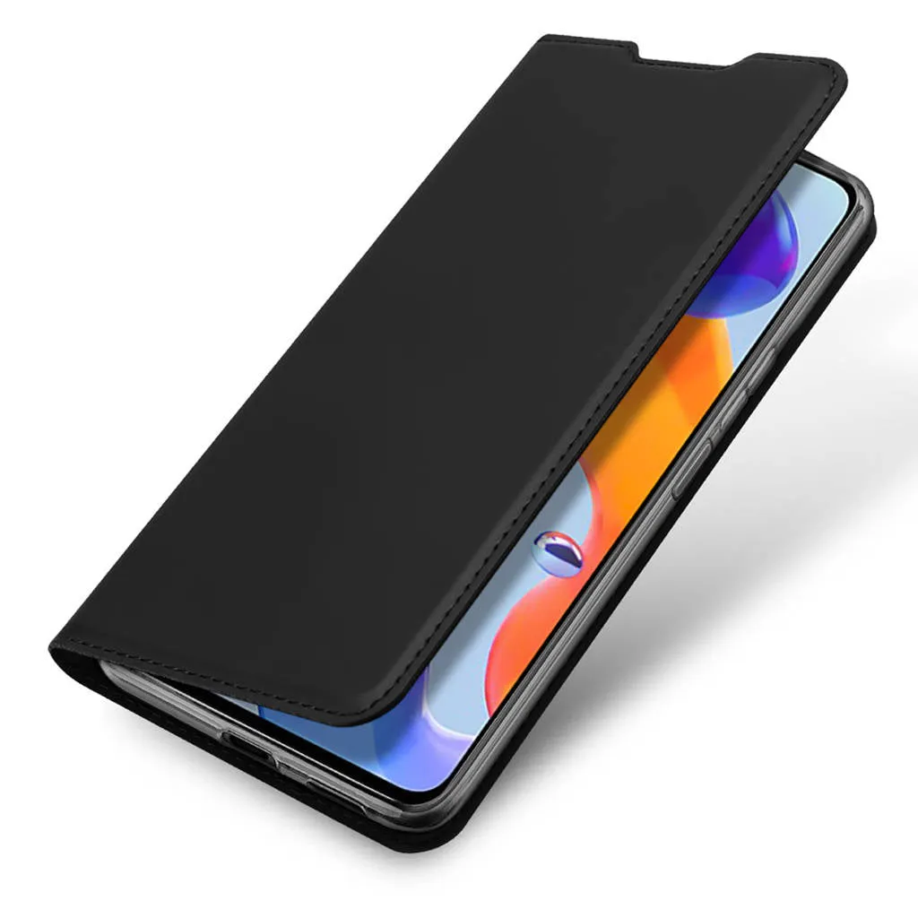 DUX DUCIS Skin Pro Wallet Flip Case for Xiaomi Redmi Note 11 Pro 5G / 4G - Black