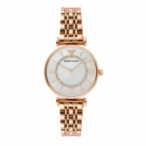 Emporio Armani Rose Gold Tone Analogue Watch AR1909