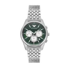 Emporio Armani Silver Tone Chronograph Watch AR11581