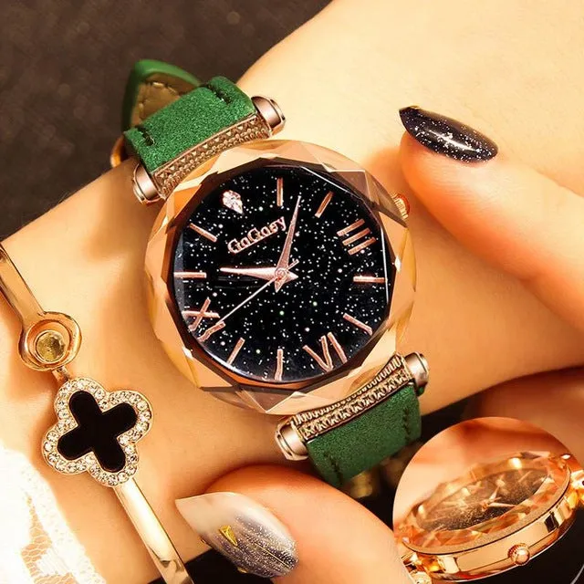 Fashion Crystal Luxury Brand Women watches 2018 Rose Gold ladies wrist watch quartz dress wristwatch montre femme reloj mujer