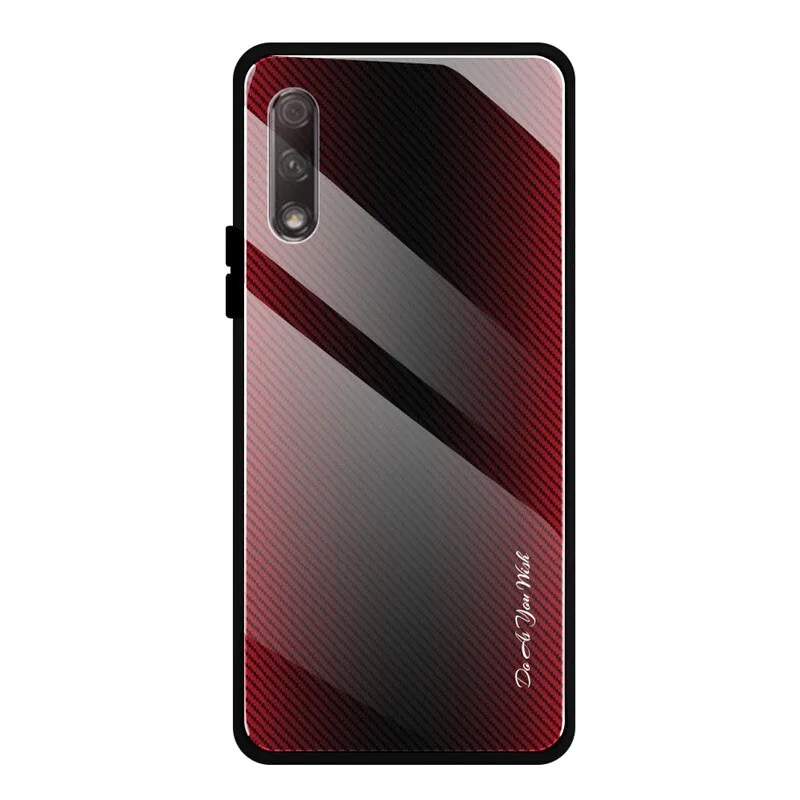 Fashion Lines Glass Case For Huawei Honor 8X 9X Pro Honor 10i 20i 10 Lite Honor 20 Pro Case Protective Shell Back Cover Case