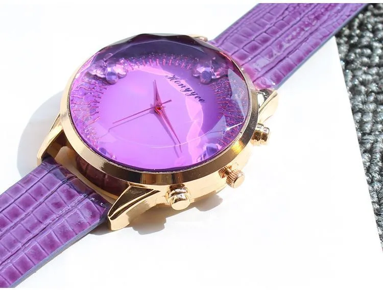 Fashion Women PU Band Butterfly Watch