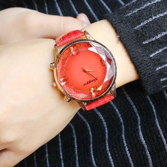 Fashion Women PU Band Butterfly Watch