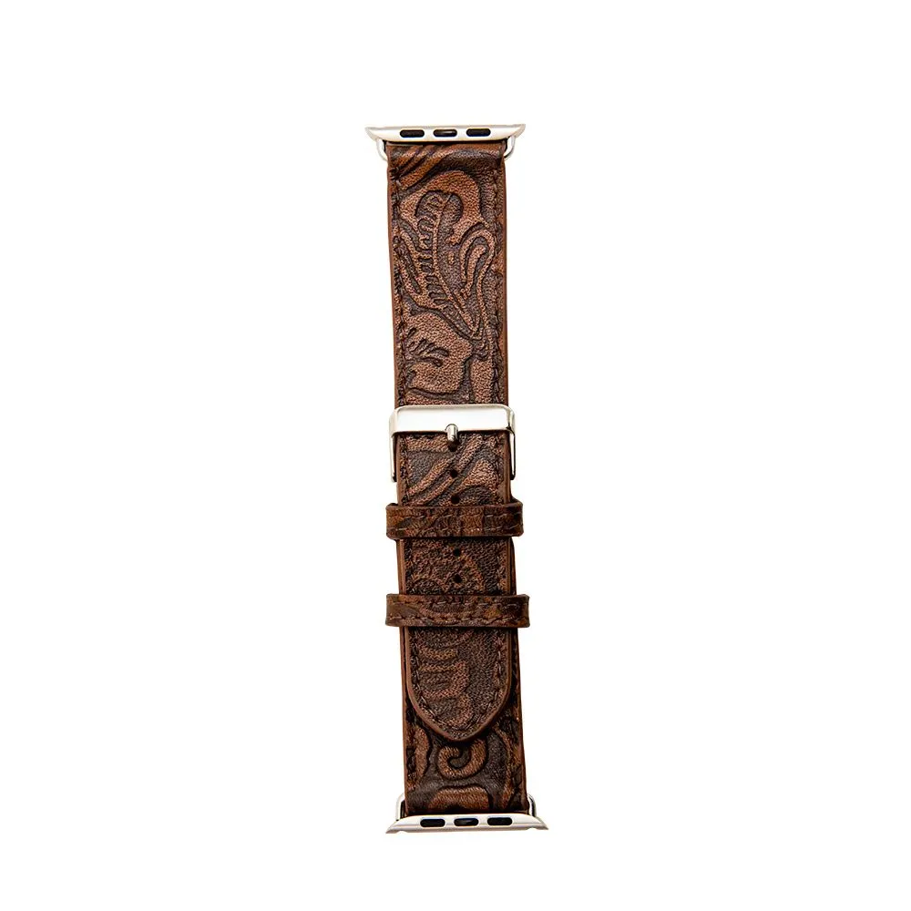 Finfer Embossed Leather Watch Band