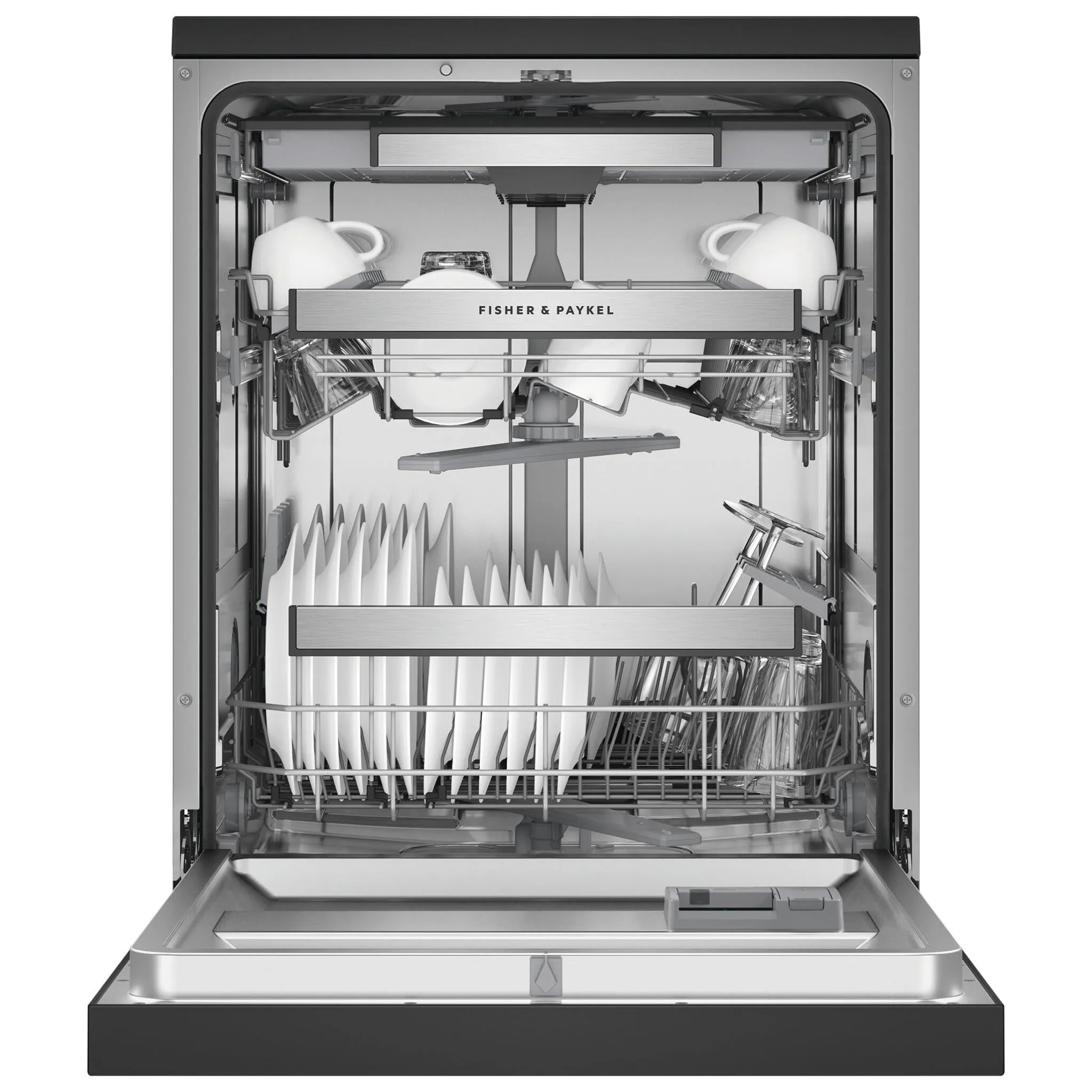 Fisher & Paykel DW60FC4B2 15-Place Setting Freestanding Dishwasher (Black Stainless Steel)