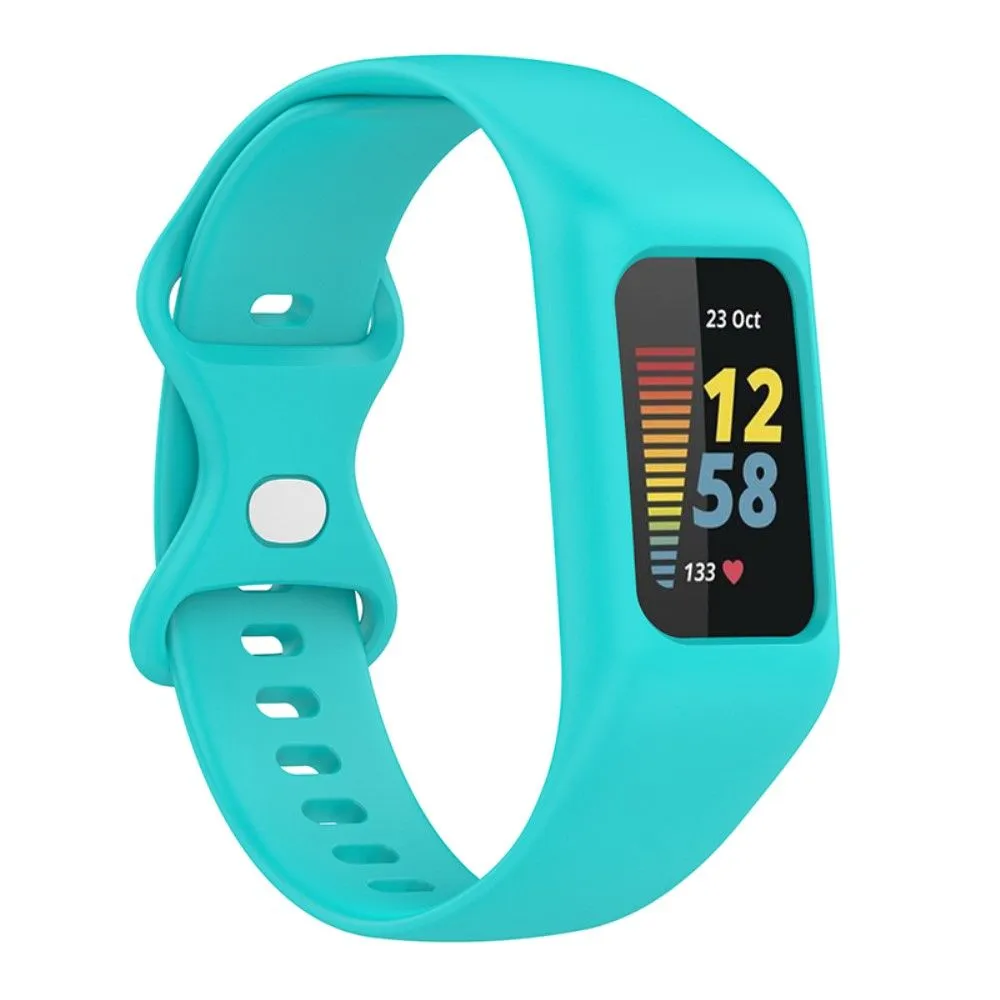 Fitbit Charge 3 simple silicone watch strap - Cyan