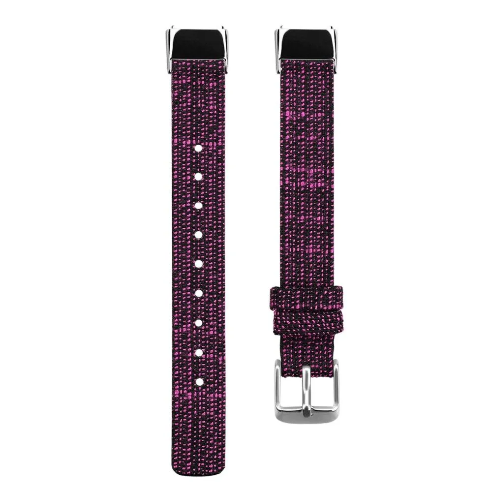 Fitbit Luxe canvas style watch strap - Dark Purple / Size: L