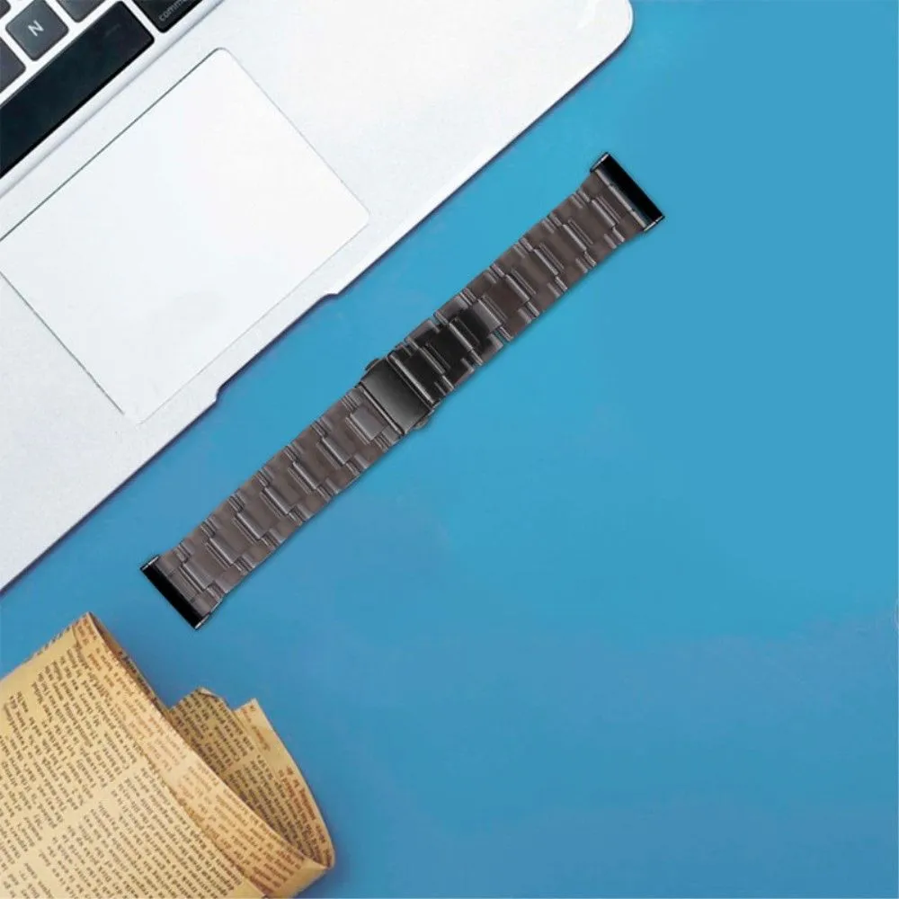 Fitbit Sense / Versa 3 resin bead watch strap - Transparent Black