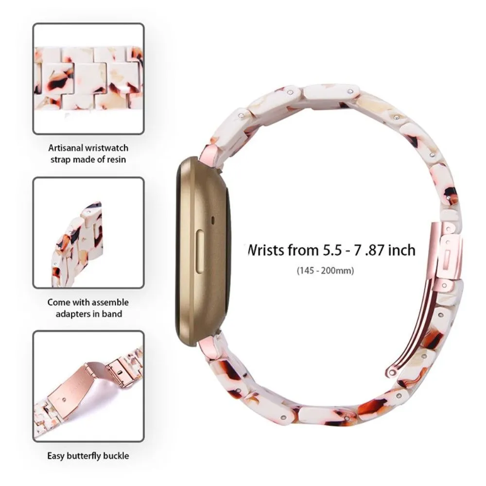 Fitbit Sense / Versa 3 resin bear watch strap - Nougat