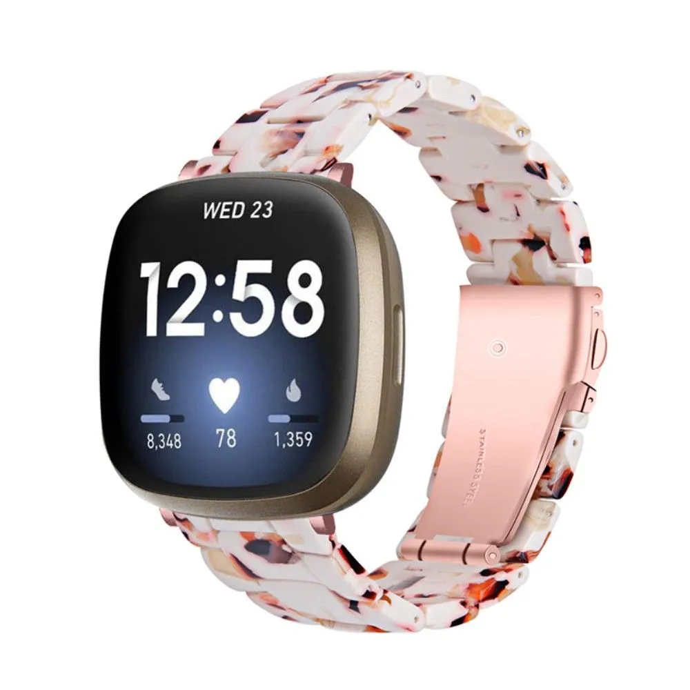 Fitbit Sense / Versa 3 resin bear watch strap - Nougat