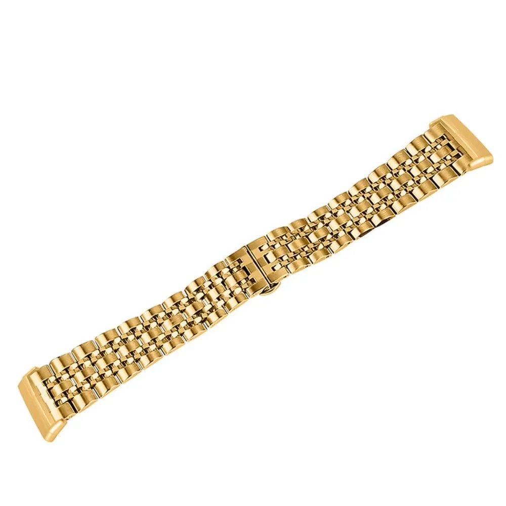 Fitbit Sense / Versa 7 bead stainless steel watch strap - Gold