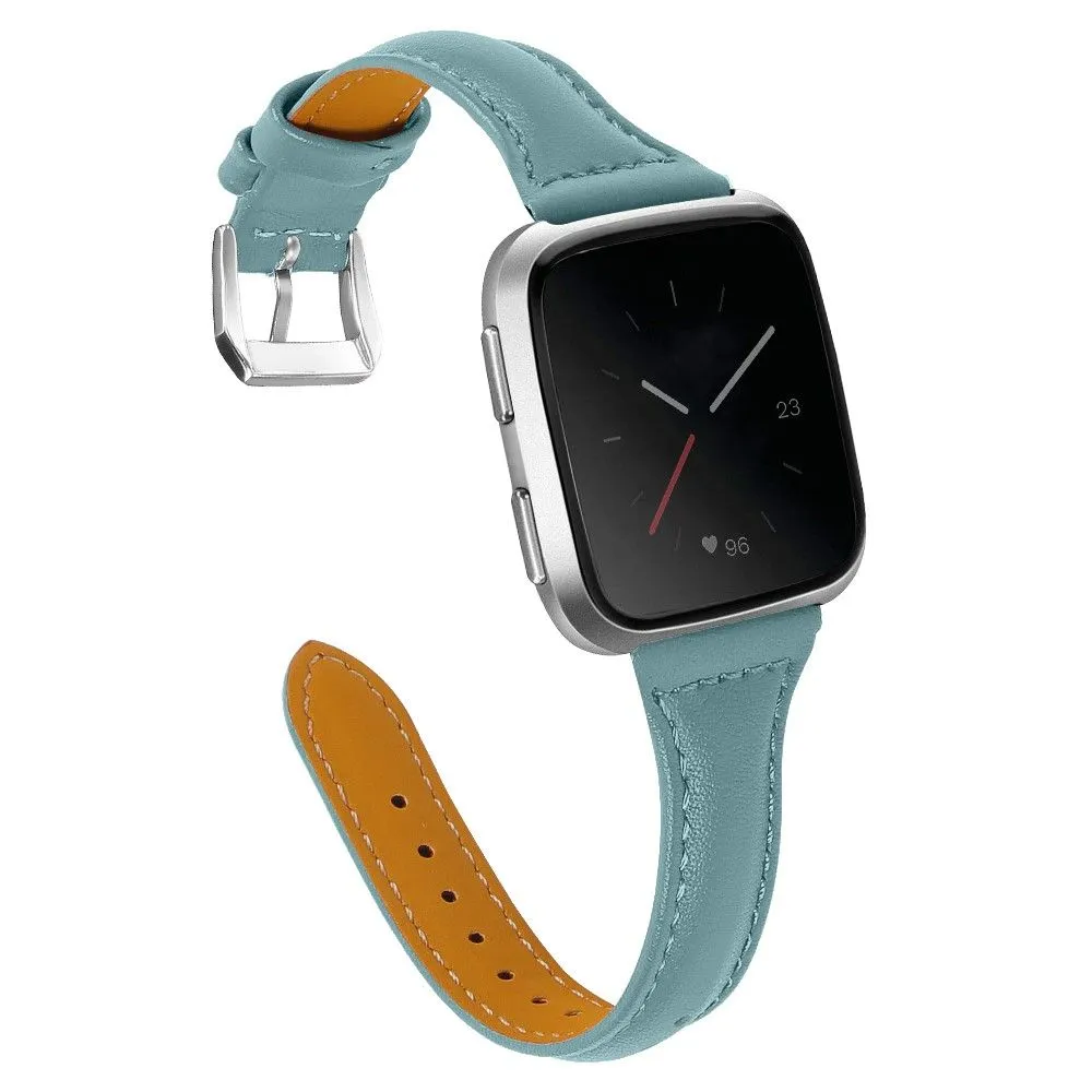 Fitbit Versa 2 / Versa Lite / Versa simple genuine leather watch strap - Blue