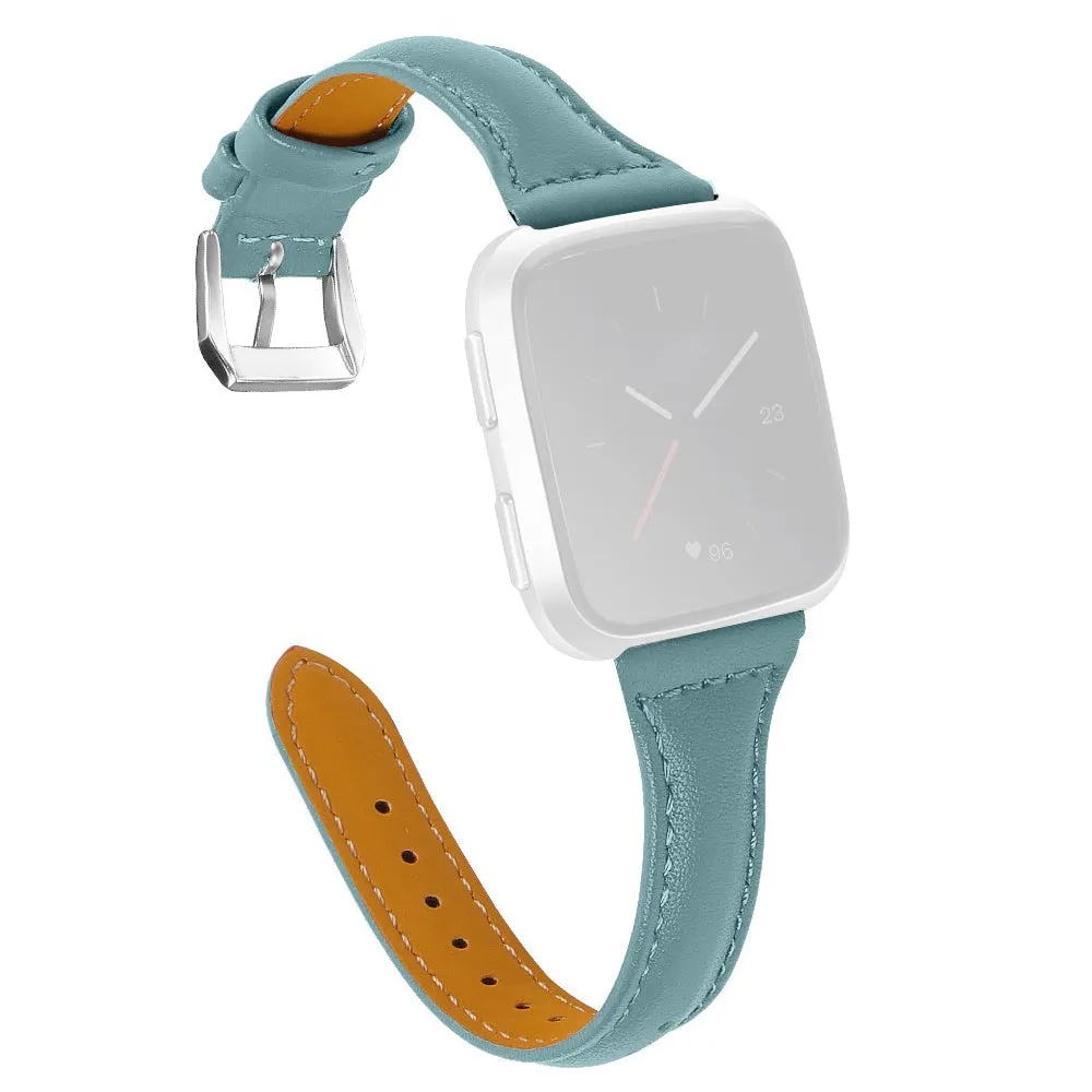 Fitbit Versa 2 / Versa Lite / Versa simple genuine leather watch strap - Blue