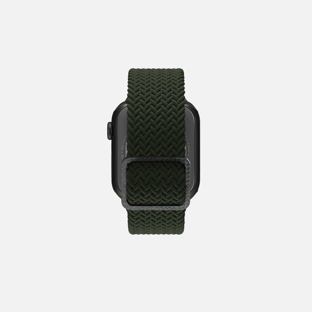 Flexible Braided Solo Loop - For Apple Watch - Olive Green