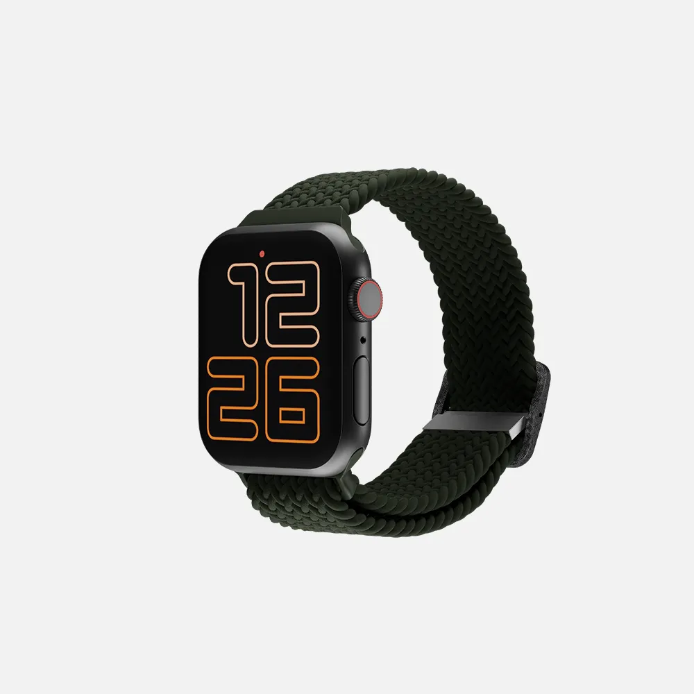 Flexible Braided Solo Loop - For Apple Watch - Olive Green