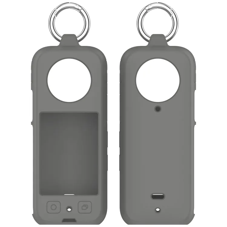 For Insta 360 X4 Portable Silicone Protective Case(Dark Grey)