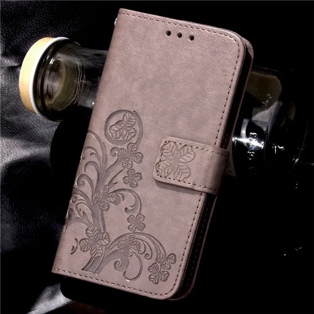 For iPhone 7 Plus 4S 5S 4 5 6 S Leather Flip Case For Samsung Galaxy A3 A5 J3 J5 2016 J1 S7 S6 S3 S5 S4 Mini Grand Prime Cover