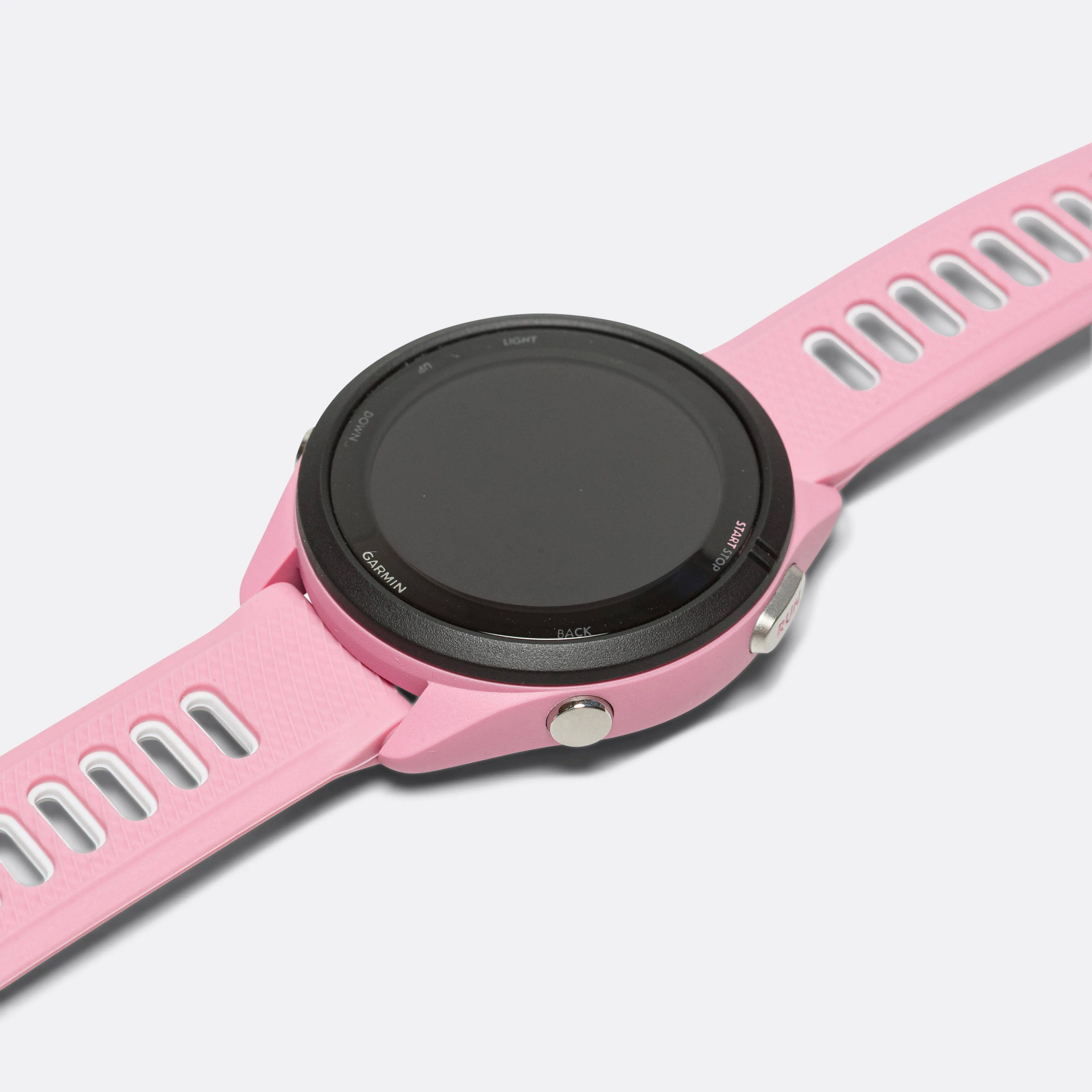 Forerunner® 265S - Black Bezel w/Light Pink Case & Light Pink/Powder Grey Silicone Band