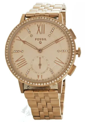 Fossil Q Hybrid Virginia Rose Gold-Tone Stainless Steel Smartwatch FTW1106